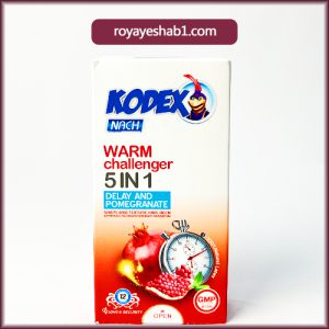 پکیج کاندوم کدکس رویای شب ( 8 بسته ) 18 کاندوم وارم چلنجر 5X1 کدکس