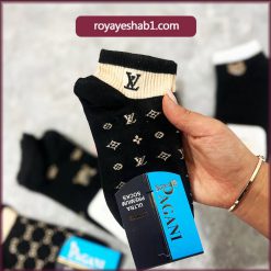 جوراب مشکی طرح دار