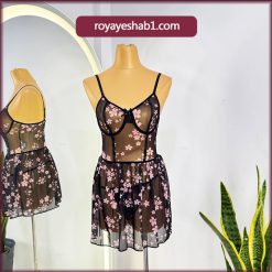 لباس خواب فنردار طرحدار کد 1620