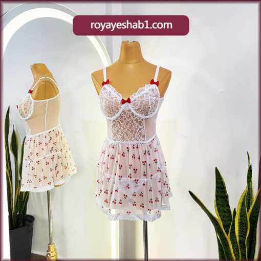 لباس خواب فنردار طرحدار کد 1621