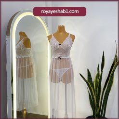 لباس خواب حریر و دانتل کد 298