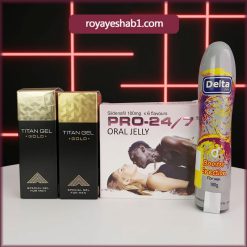 پک فولاد ( 2عدد تیتان گلد، ژل خوراکی پرو 24، ژل تقویت نعوظ دلتا)